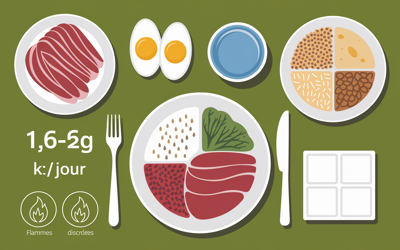 Assiette proteines aliments thermiques metabolisme 40 ans