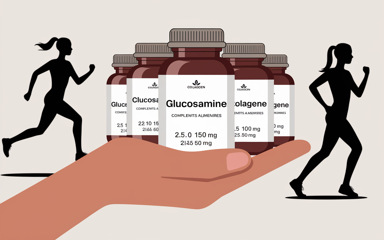 flacons complements articulations glucosamine chondroïtine collagène dosages