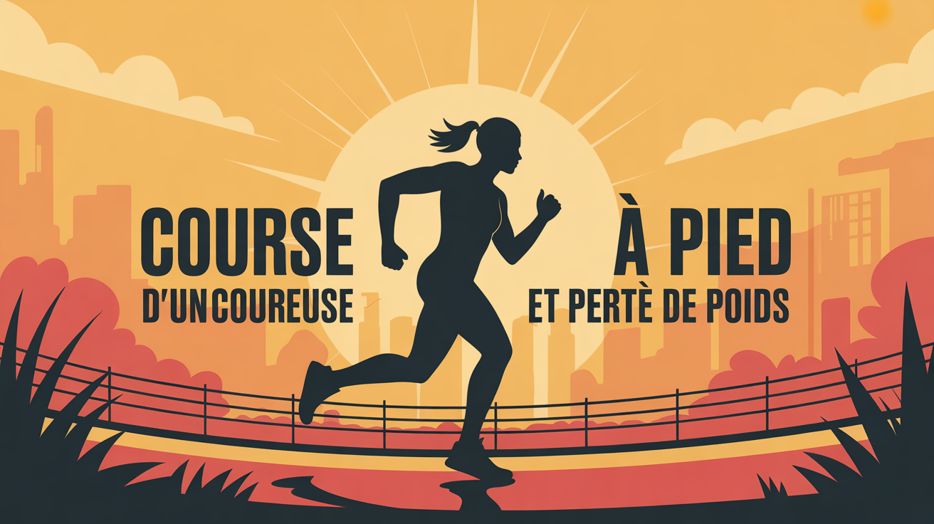 Silhouette dynamique course a pied perte de poids