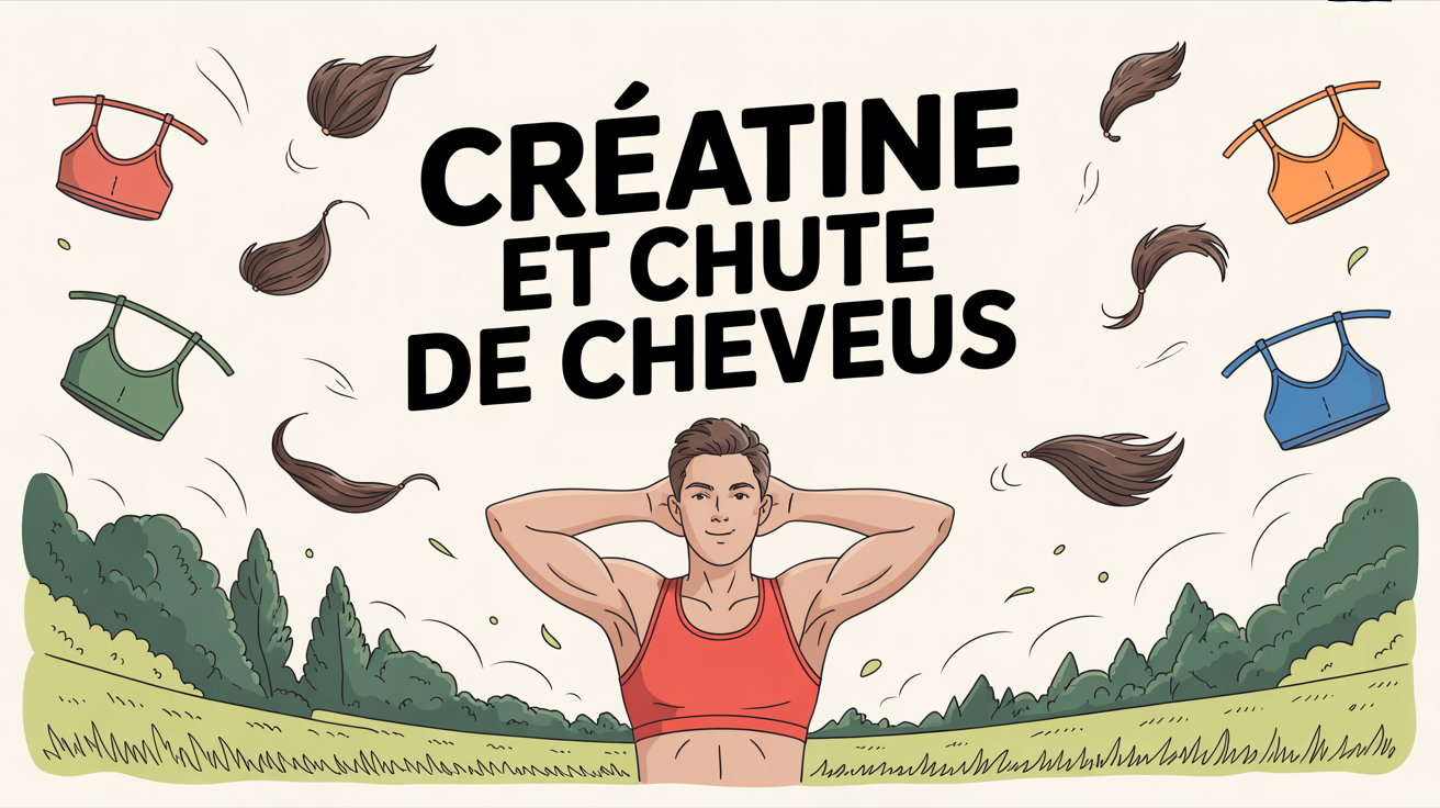sportif outdoor avec creatine et cheveux