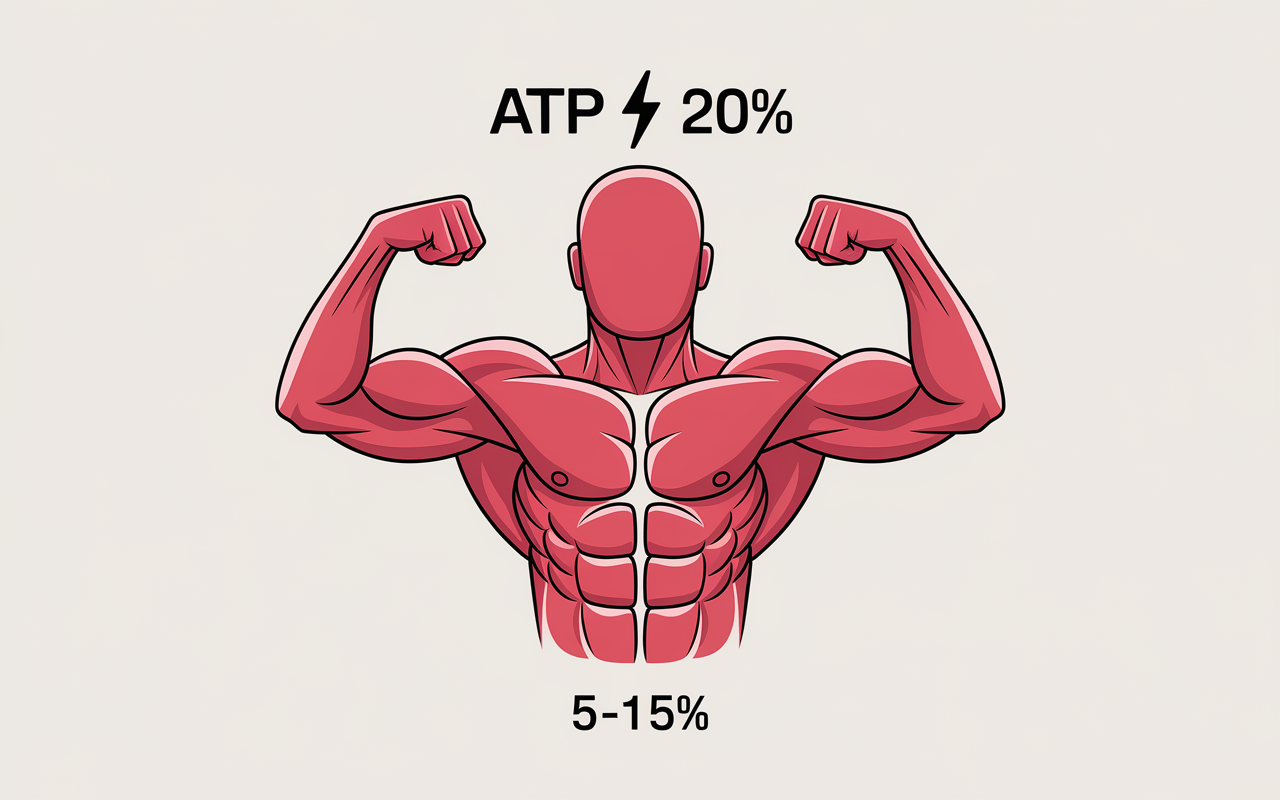 graphique fonctionnement créatine monohydrate muscle ATP