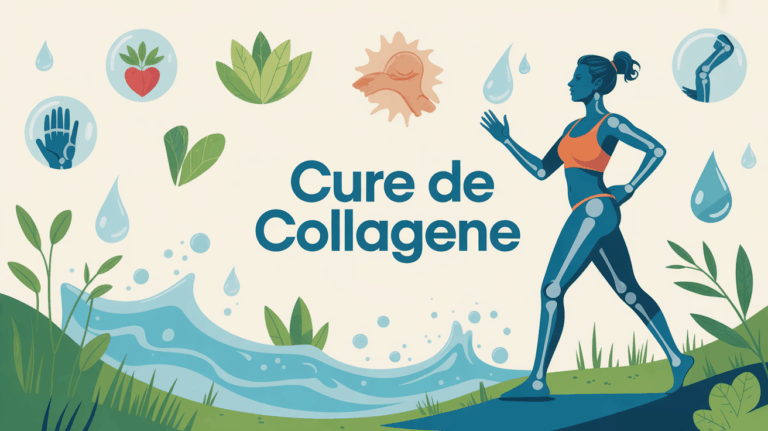 illustration cure de collagene bien-etre et tonicite