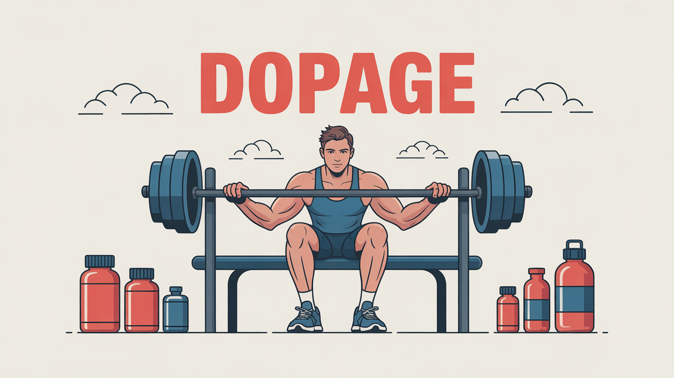Illustration dopage musculation produits barrés progression vigilance