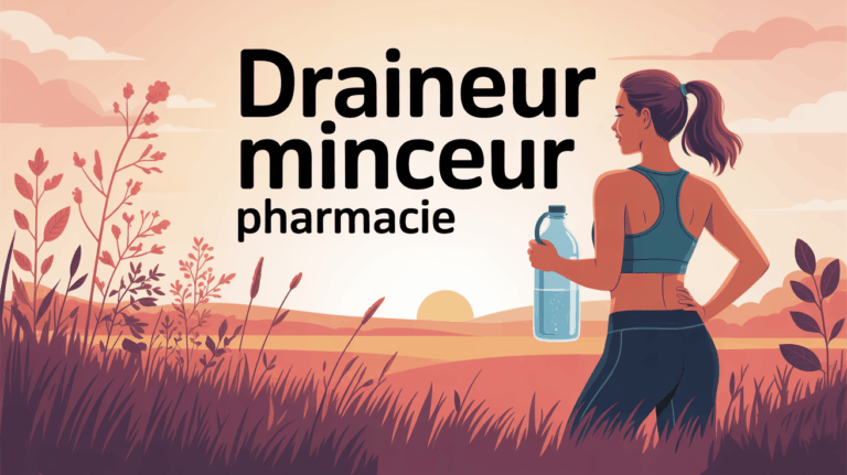 illustration draineur minceur pharmacie femme sportive detox