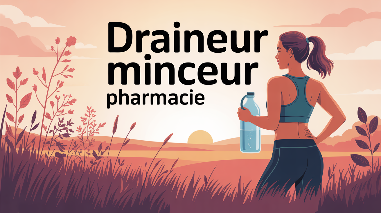 illustration draineur minceur pharmacie femme sportive detox