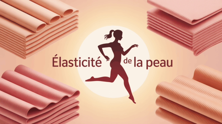 Elasticite de la peau, collagene et elastine, silhouette en mouvement