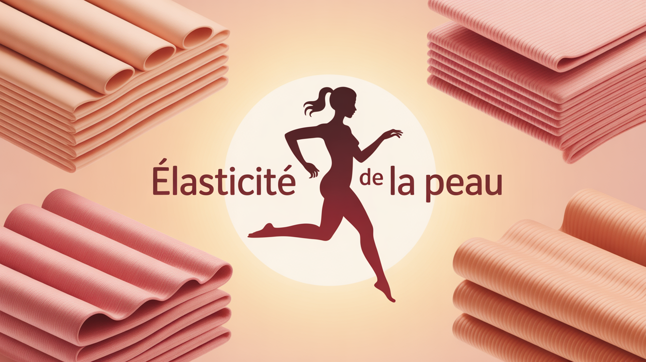 Elasticite de la peau, collagene et elastine, silhouette en mouvement