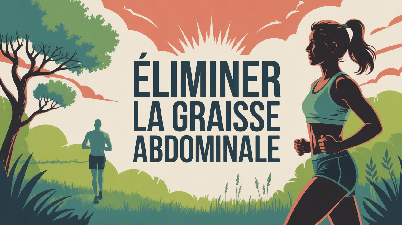 illustration dynamique silhouette sport eliminer graisse abdominale