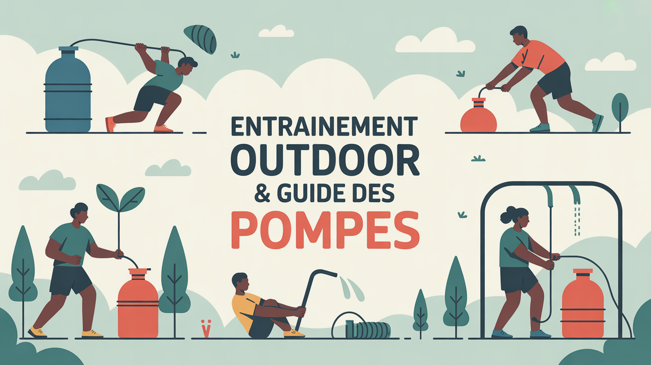 Illustration outdoor avec pompes centrifuge volumetrique, sport nature