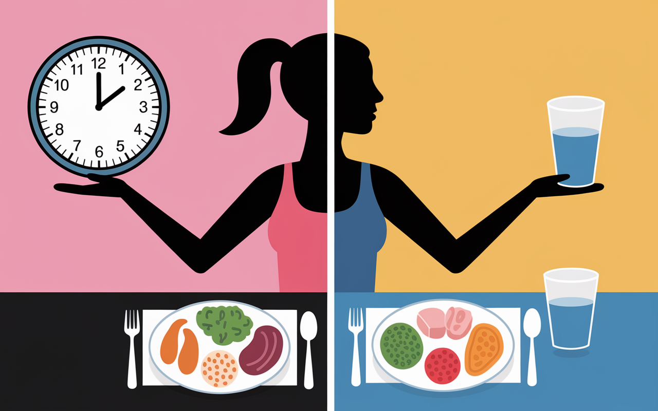 routine jeune intermittent horloge repas equilibres