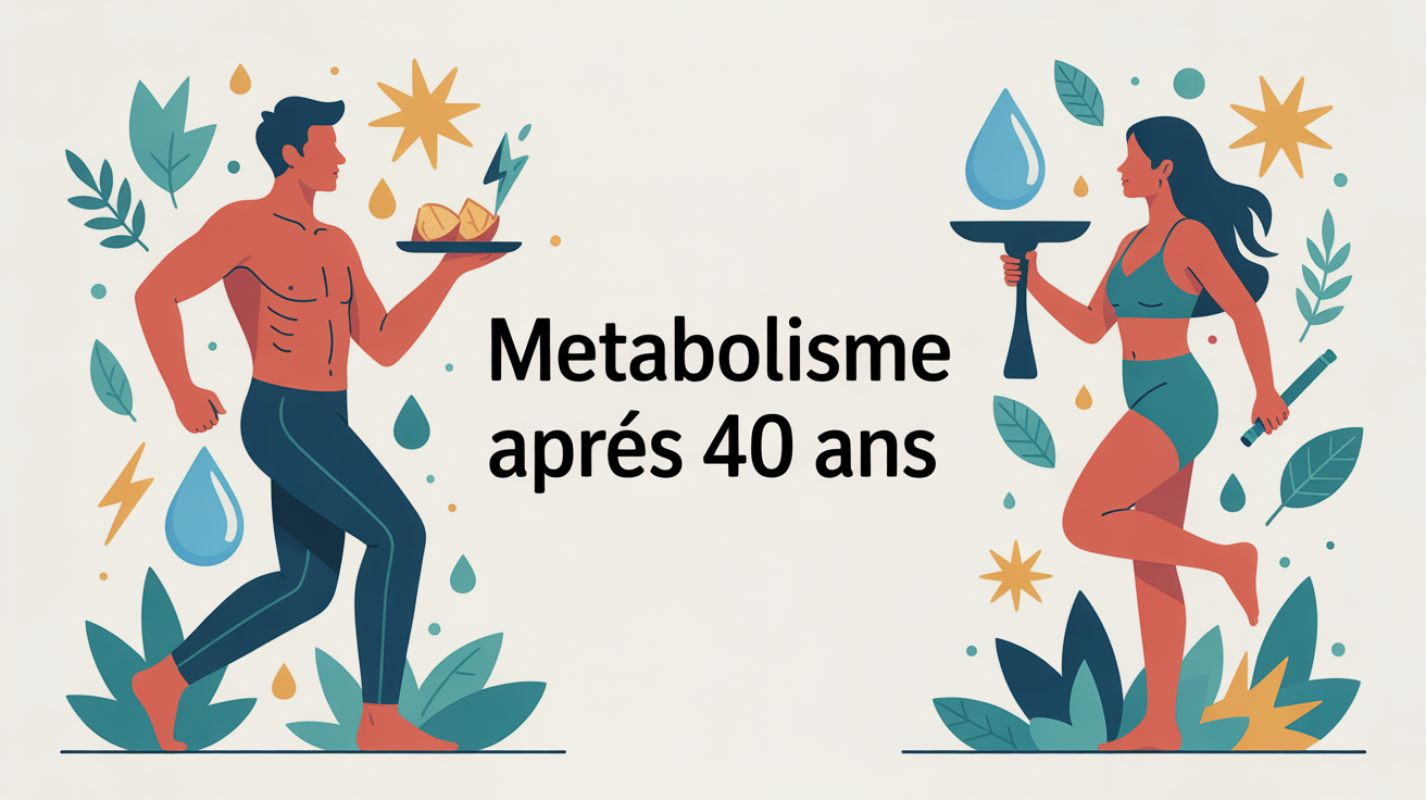 Illustration vitalite energie metabolisme apres 40 ans