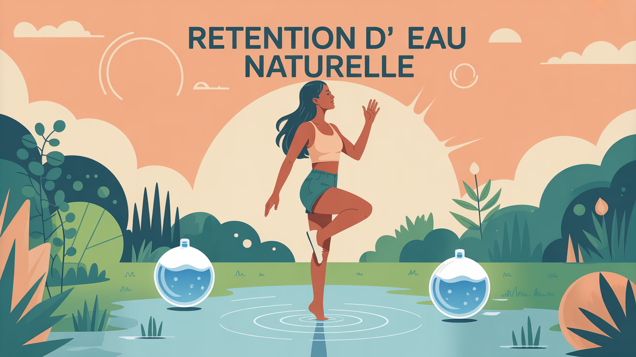 Retenue d’eau naturelle jeune femme active jambes légères