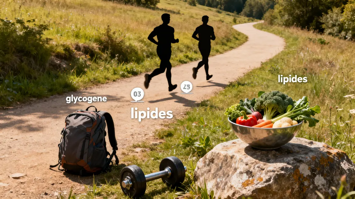 Tableau synthese destockage graisses effort physique et nutrition