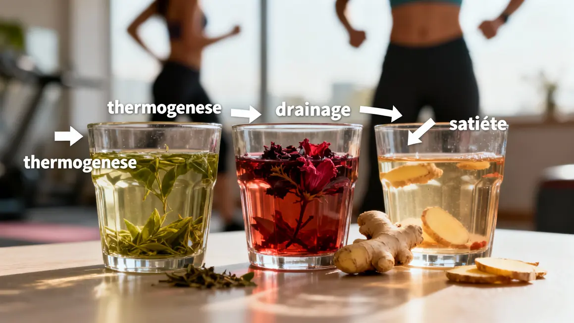 trois infusions brûle-graisse métabolisme et sportifs