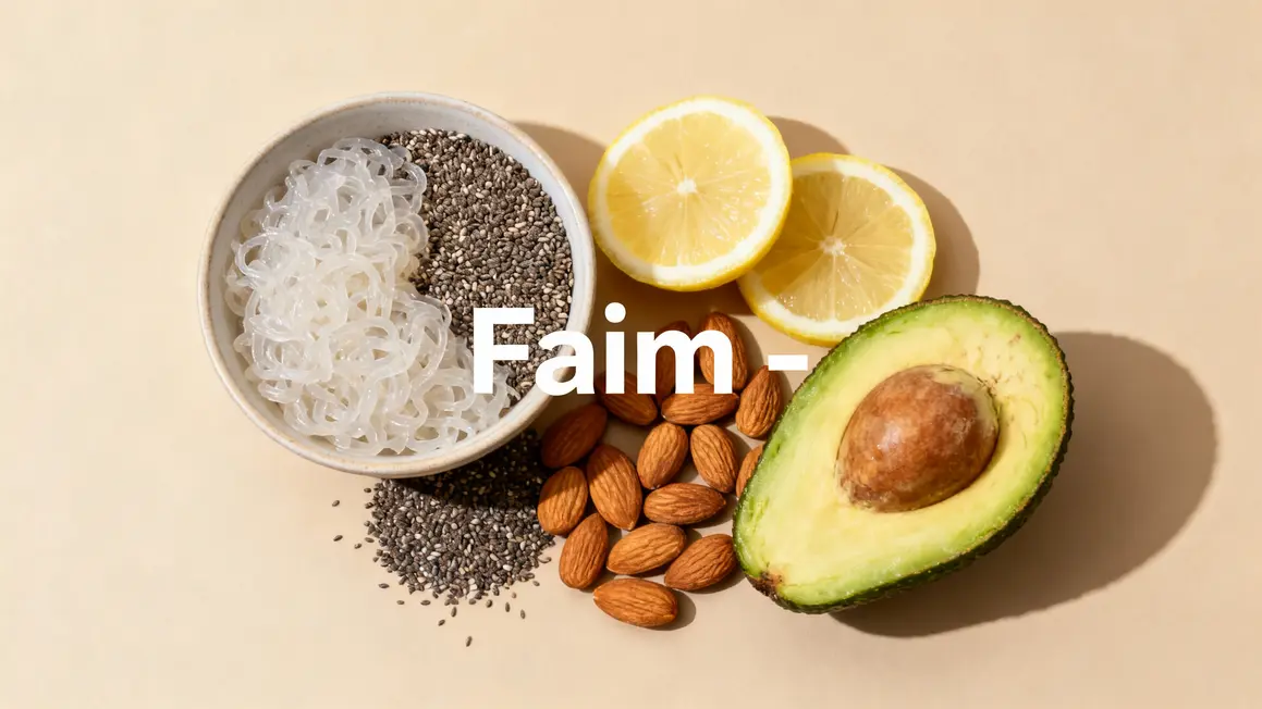 Konjac chia citron amandes avocat coupe faim naturel