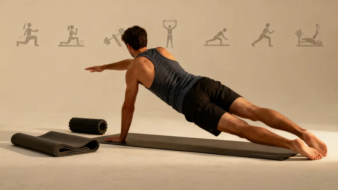 Exercices échauffement renforcement dos sport outdoor