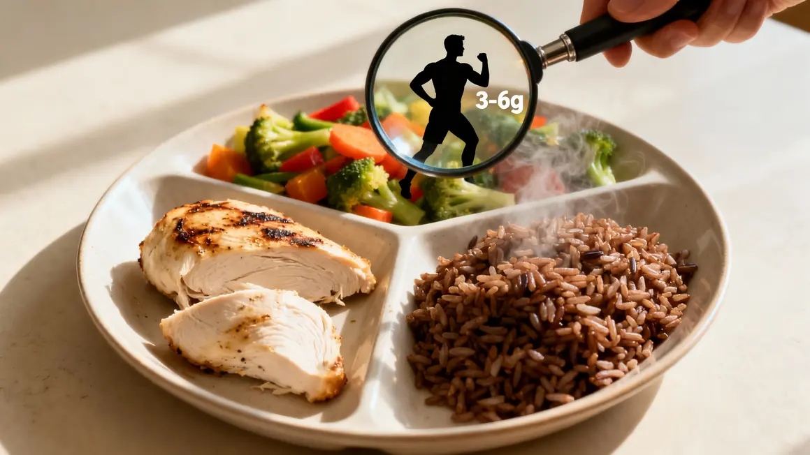 Assiette régime sans graisse sportif poulet légumes riz