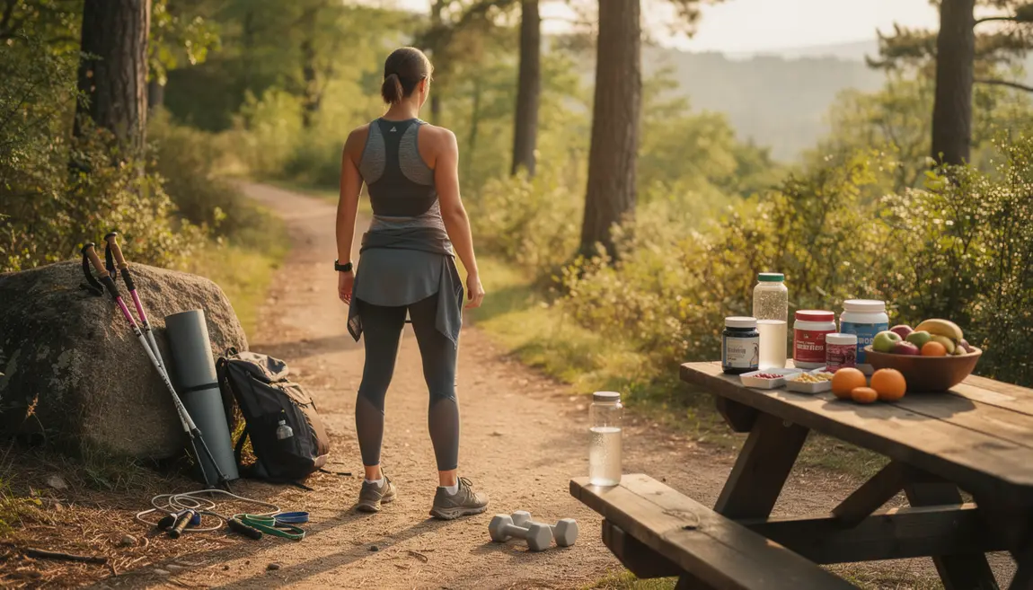 Sportif outdoor et compléments perte de poids sur sentier