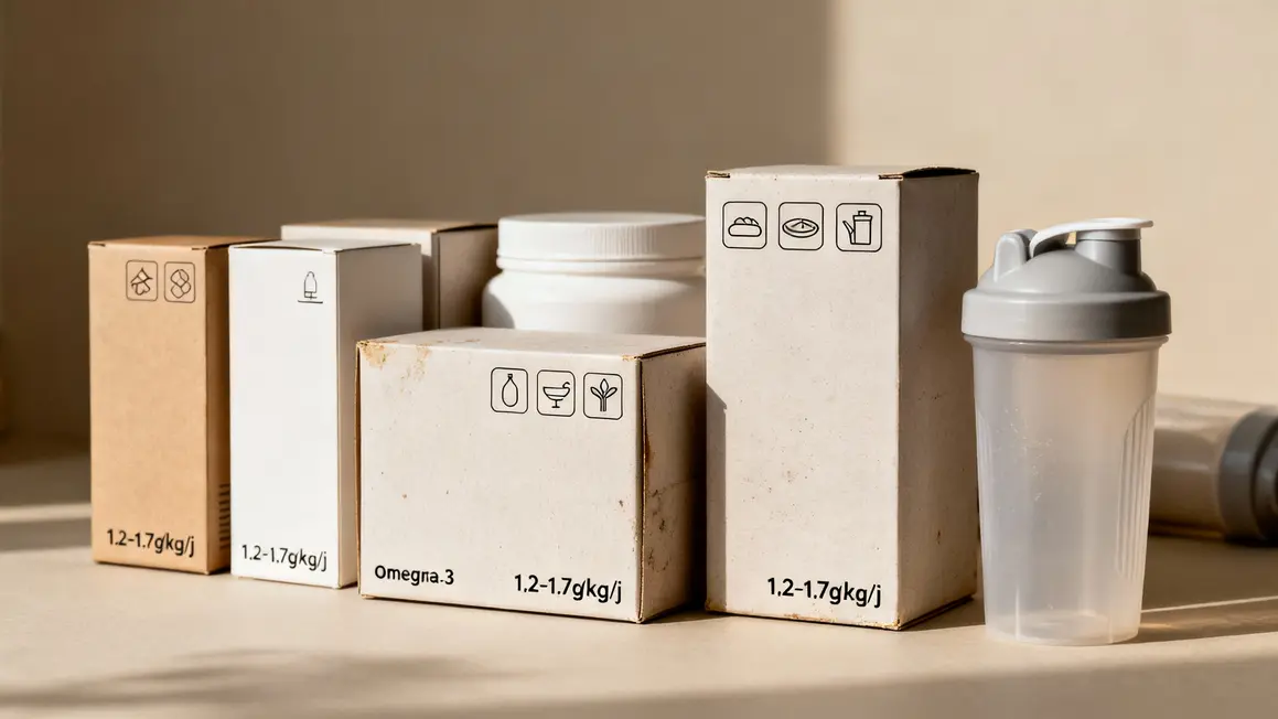 Boites shakers glucides protéines créatine électrolytes oméga-3