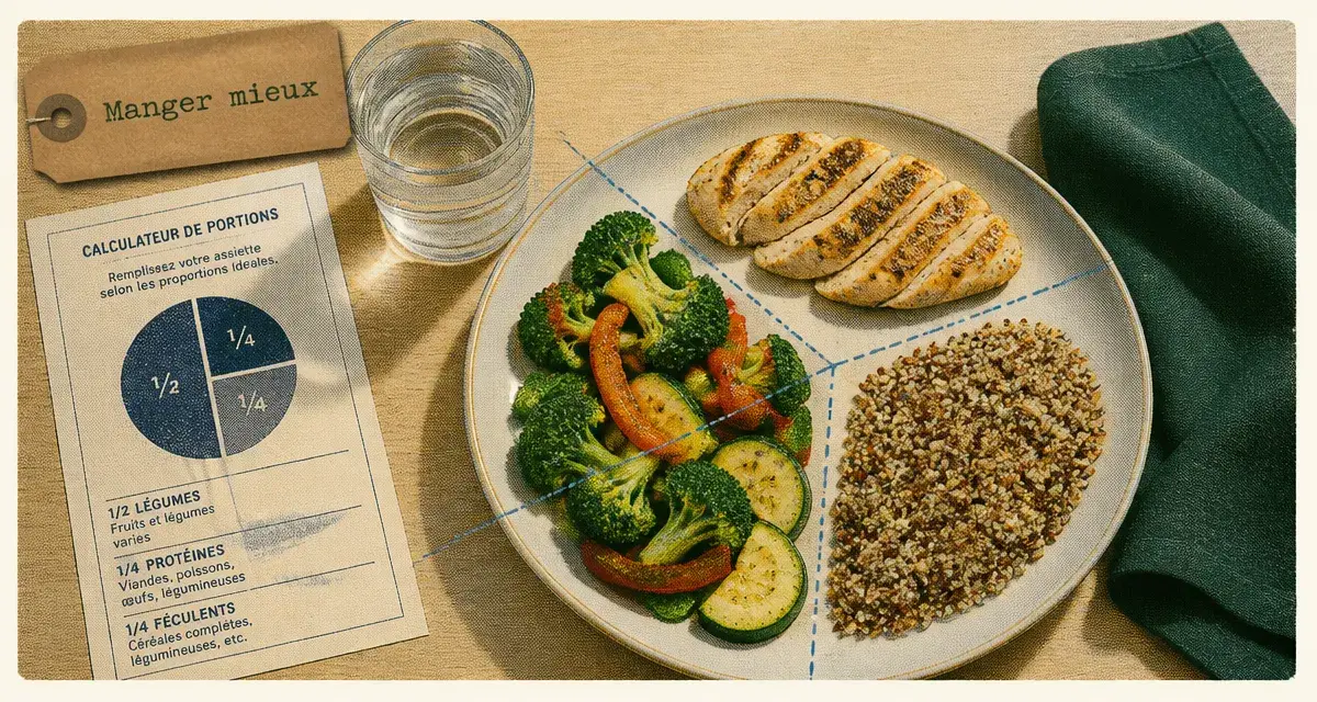 Que faut il manger pour perdre du poids : assiette équilibrée légumes, protéines, quinoa