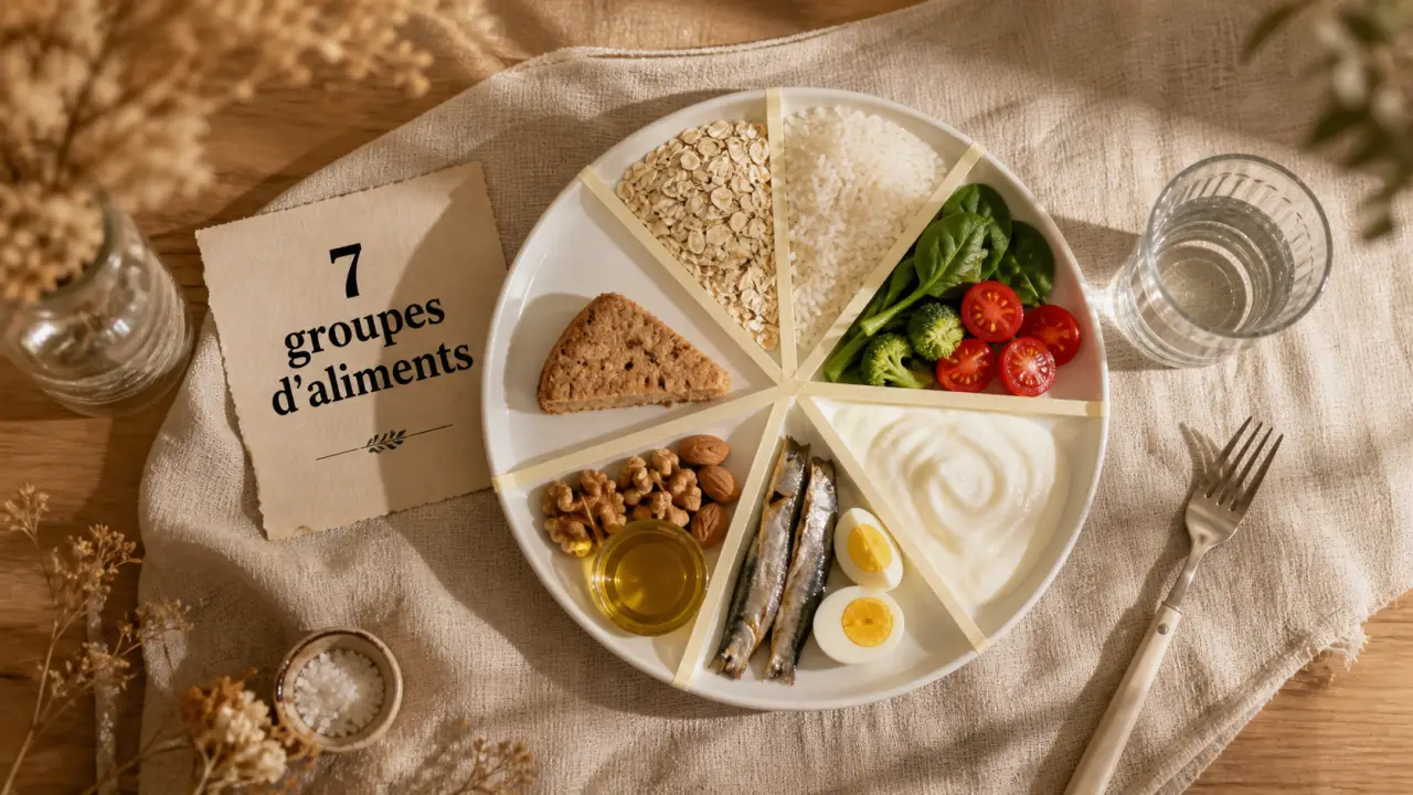 Les 7 groupes d aliments tableau : 7 apports en un visuel