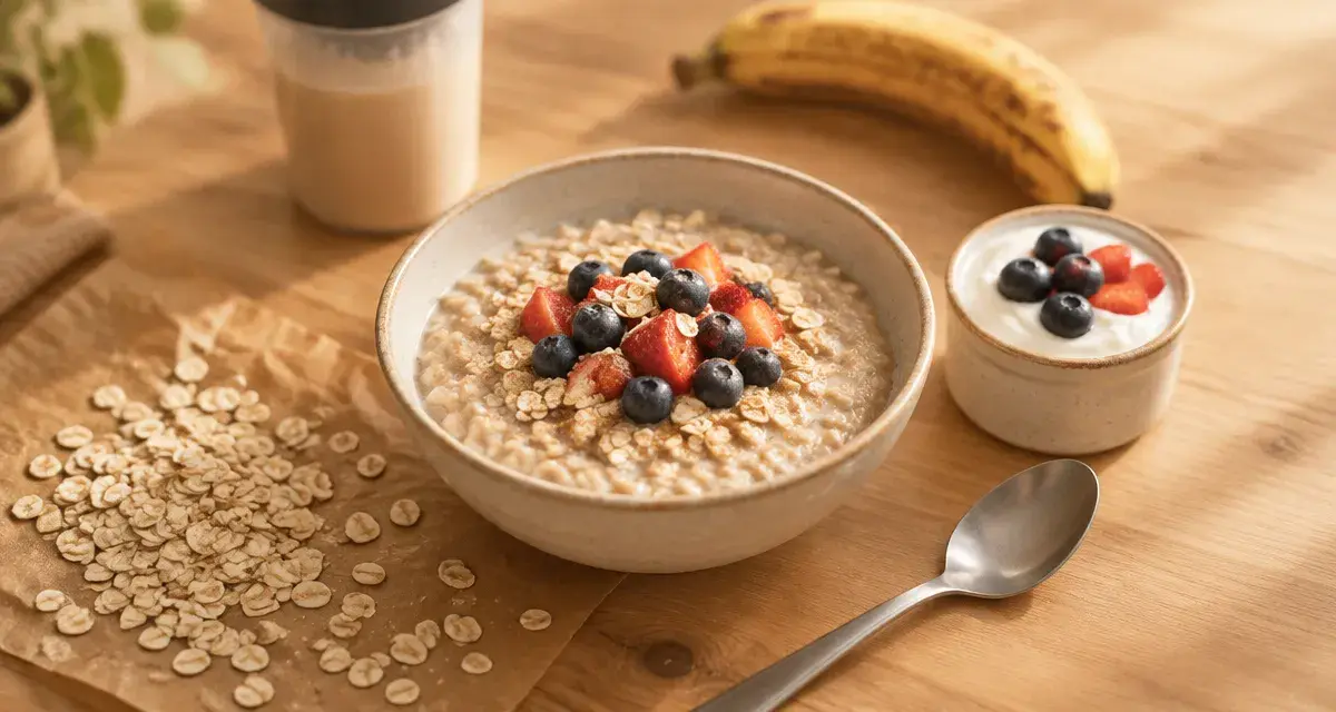 Flocons d'avoine musculation, porridge au bol