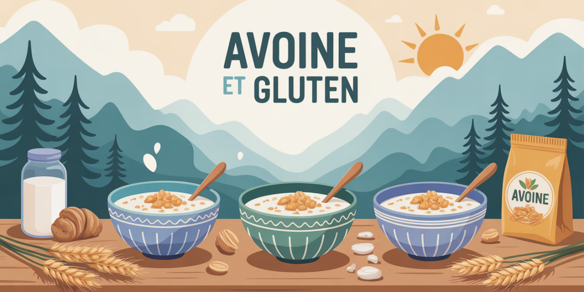Bol de porridge avoine et gluten healthy montagne