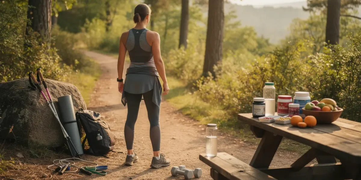 Sportif outdoor et compléments perte de poids sur sentier