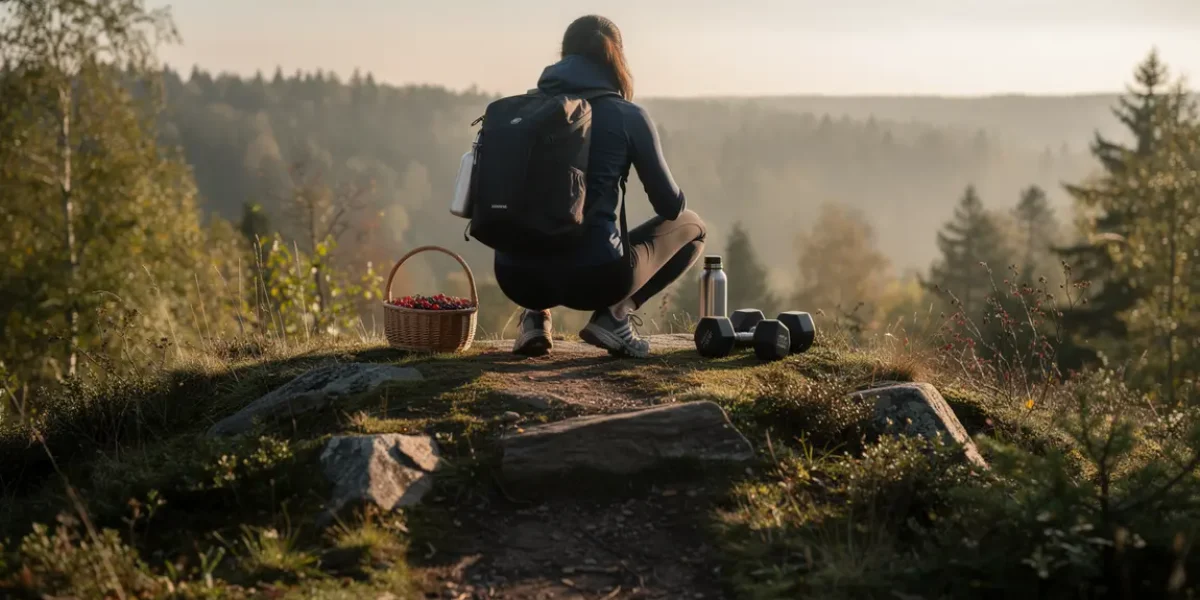 personne sportive en nature sur colline cure brule graisse