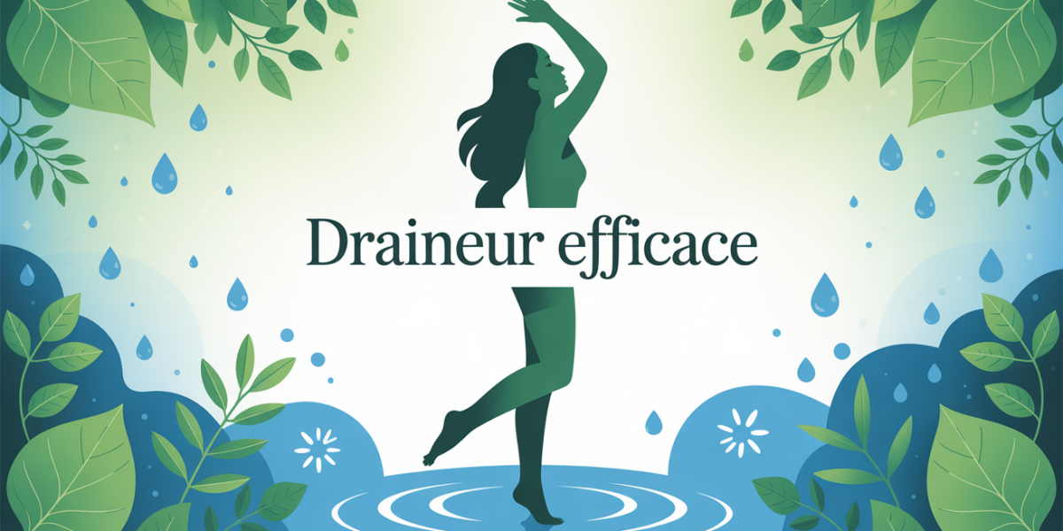 draineur efficace silhouette femininee dans la nature reflets verts drainage