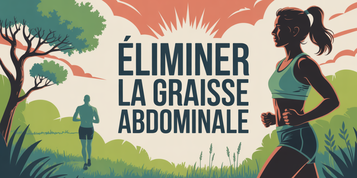 illustration dynamique silhouette sport eliminer graisse abdominale