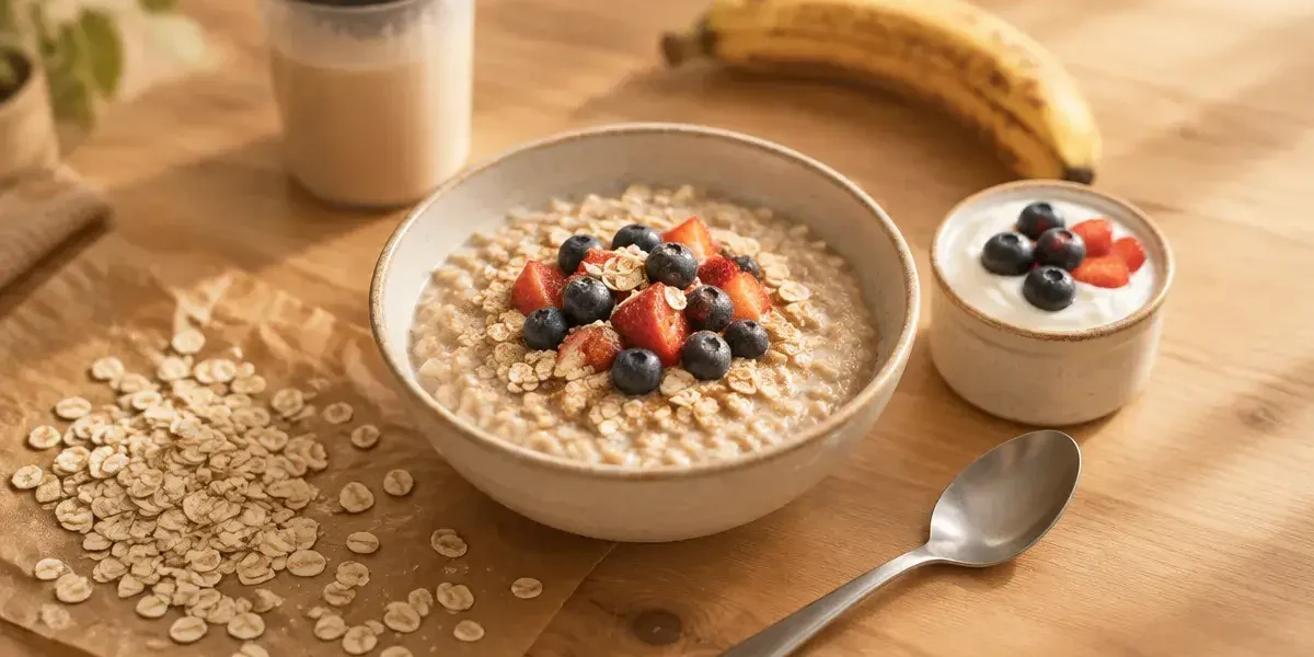 Flocons d'avoine musculation, porridge au bol