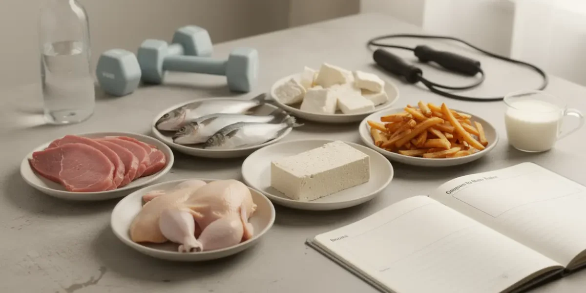 Table visuelle aliments phase attaque Dukan sportifs