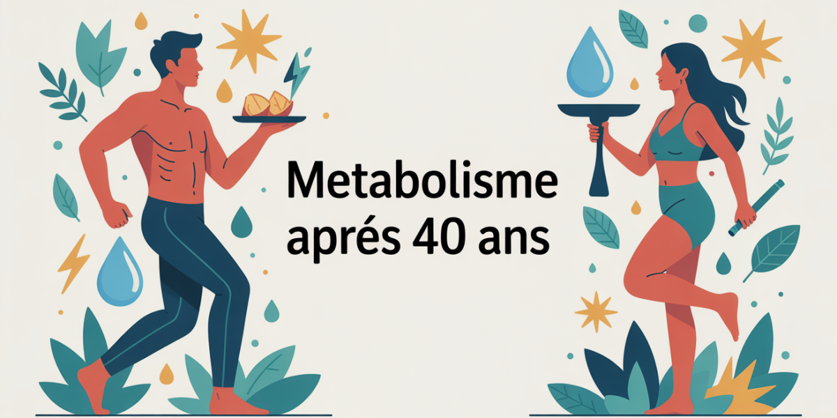 Illustration vitalite energie metabolisme apres 40 ans