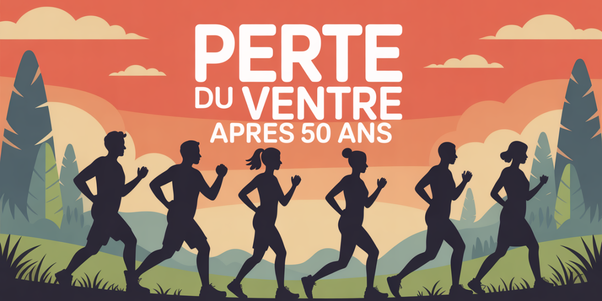 Silhouettes adultes 50 ans marche renforcement dans la nature